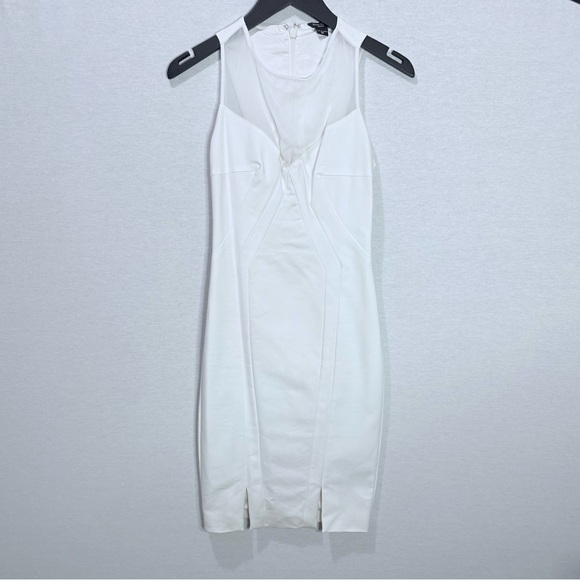 MARCIANO White Dress with Bottom Slits & Mesh Front Detail - Picture 2 of 10